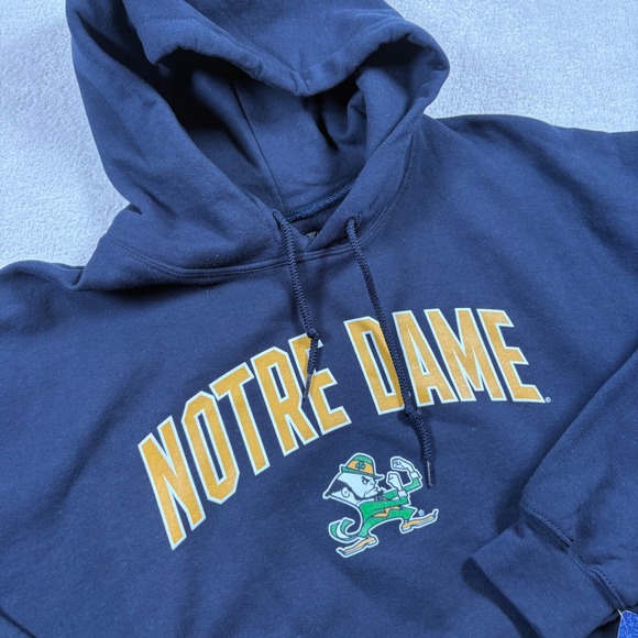 Rugby University Other - Notre Dame Fighting Irish Hoodie Mens XL Navy Blue Leprechaun‎ Mascot NWT NCAA